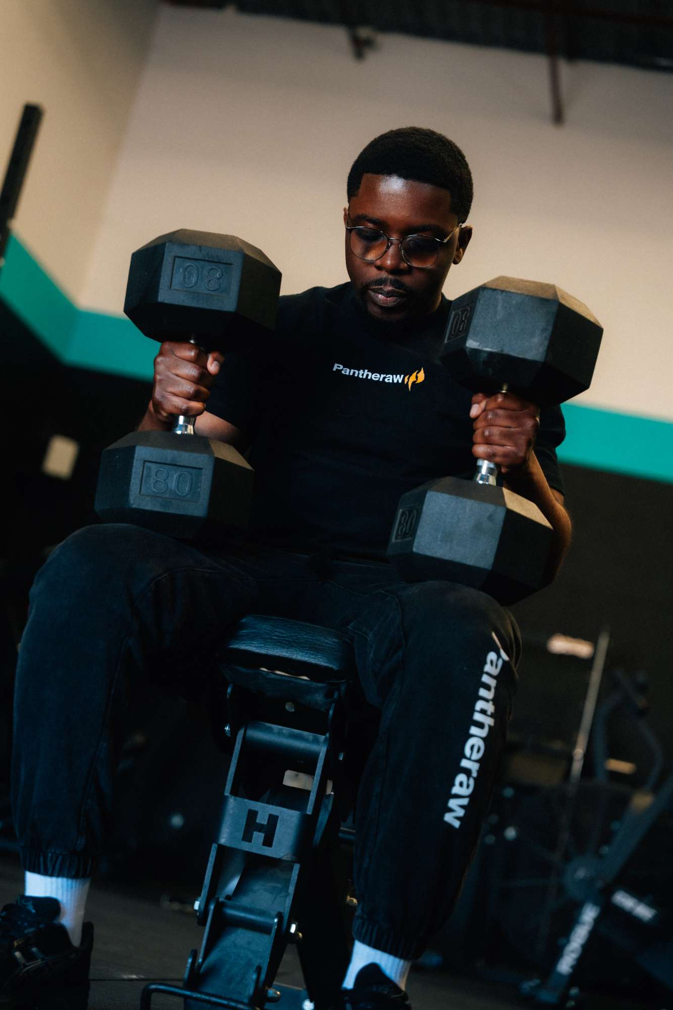 Jogging de gym épais effet délavé | PANTHERAW